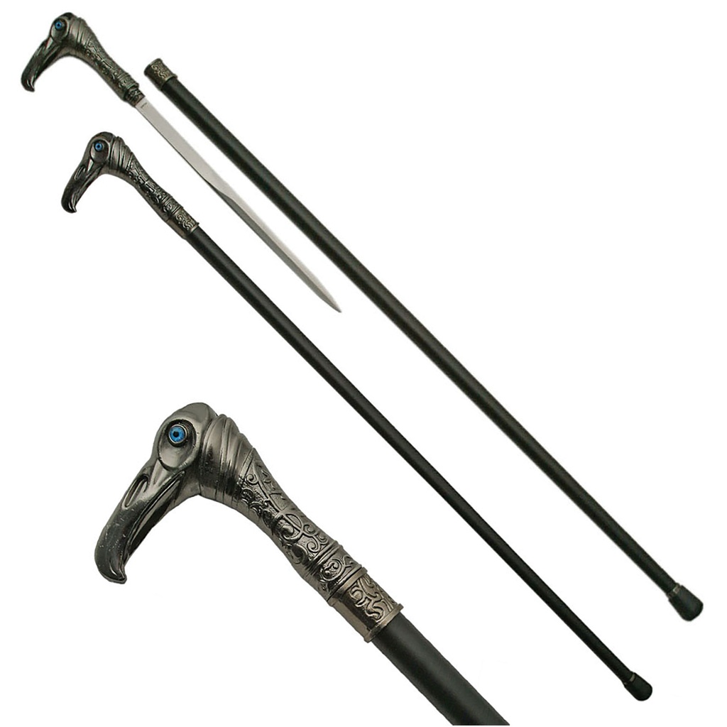 Vulture’s Gaze Quick-Draw Sword Cane - Midnight Black