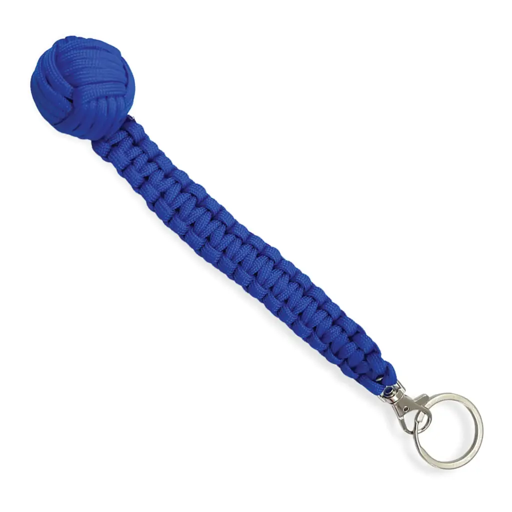 Mariner’s Fist Glass-Breaker Monkey Fist Keychain - Blue Paracord