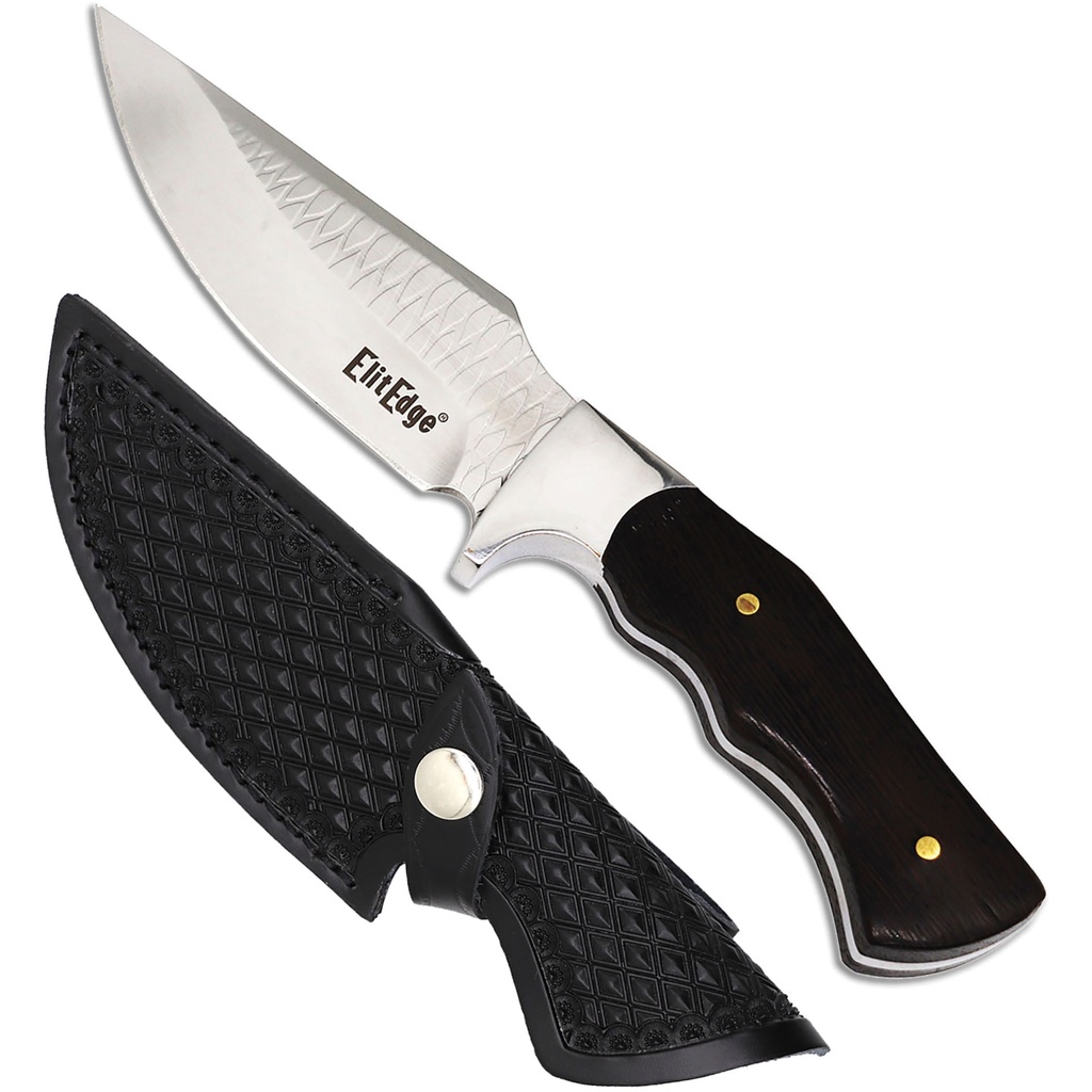 Ridgeback Heritage Full-Tang Hunting Knife - Dark Wood