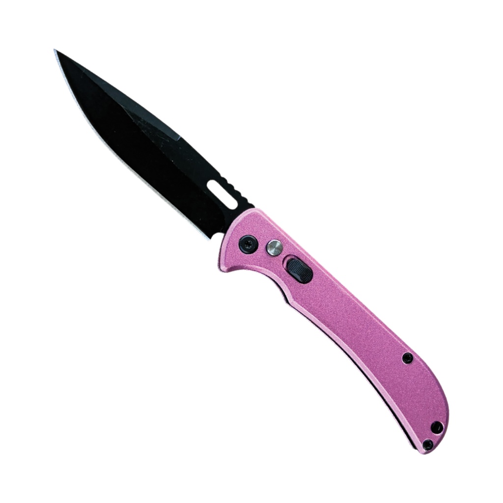 Pocket Pulse Quick-Deploy Automatic Knife - Pink Aluminum