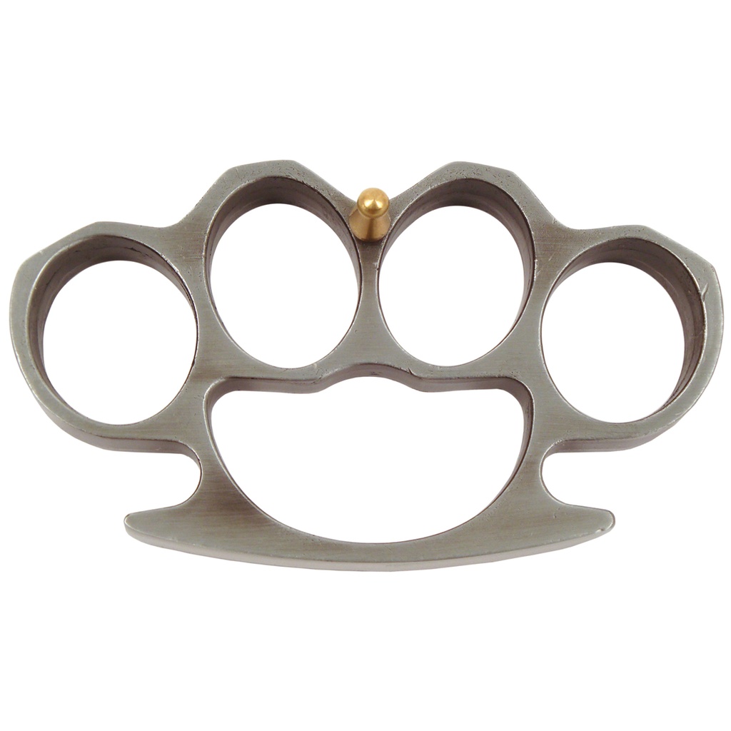 Monolith Half-Inch Buckle Brass Knuckles - Silver