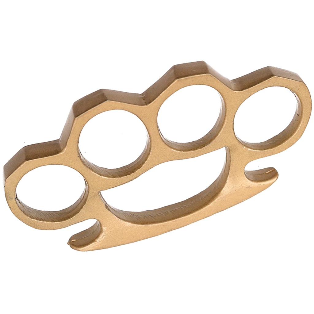 Compact Guardian Small-Frame Brass Knuckles - Gold Steel