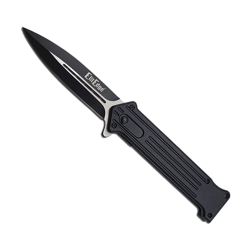 Jester Shadow Quick-Flick Spring Assisted Knife - Midnight Black