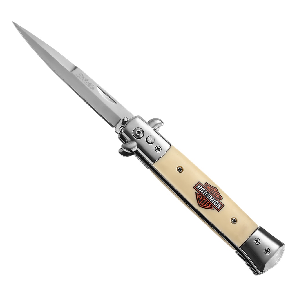 Heritage Roadster Bolster-Release Stiletto Automatic Knife - Ivory