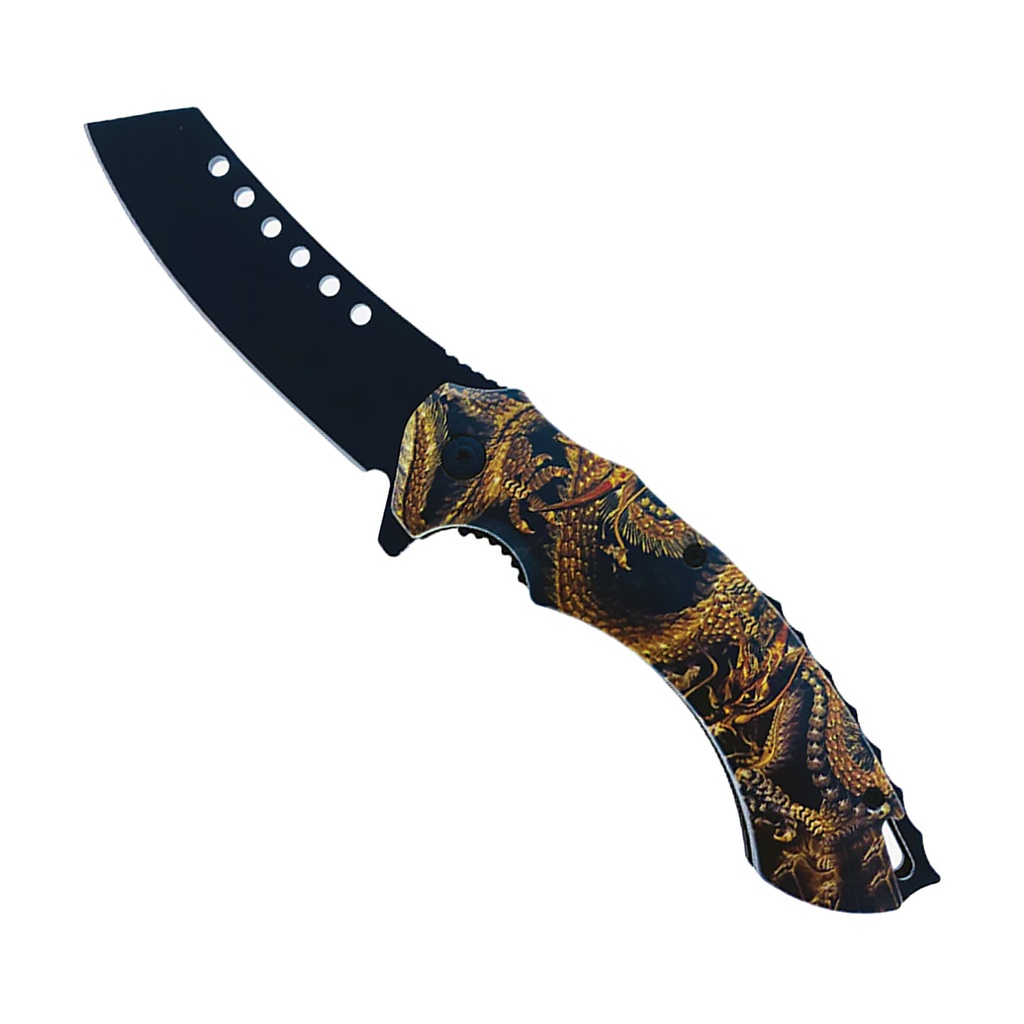 Dragon Grip Quick-Assist Folding Knife - Gold