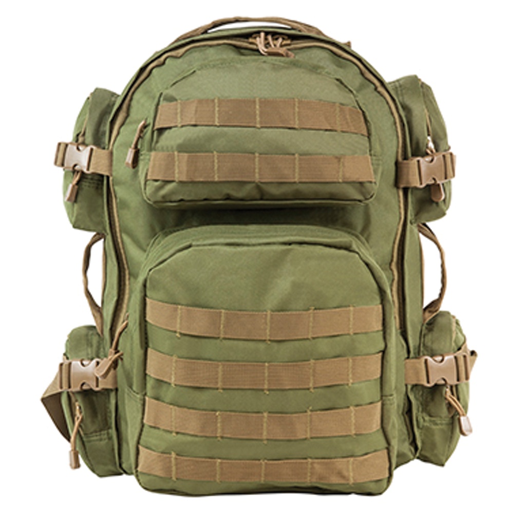 Cross‑Terrain Dual‑Carry Tactical Backpack - OD Green/Coyote