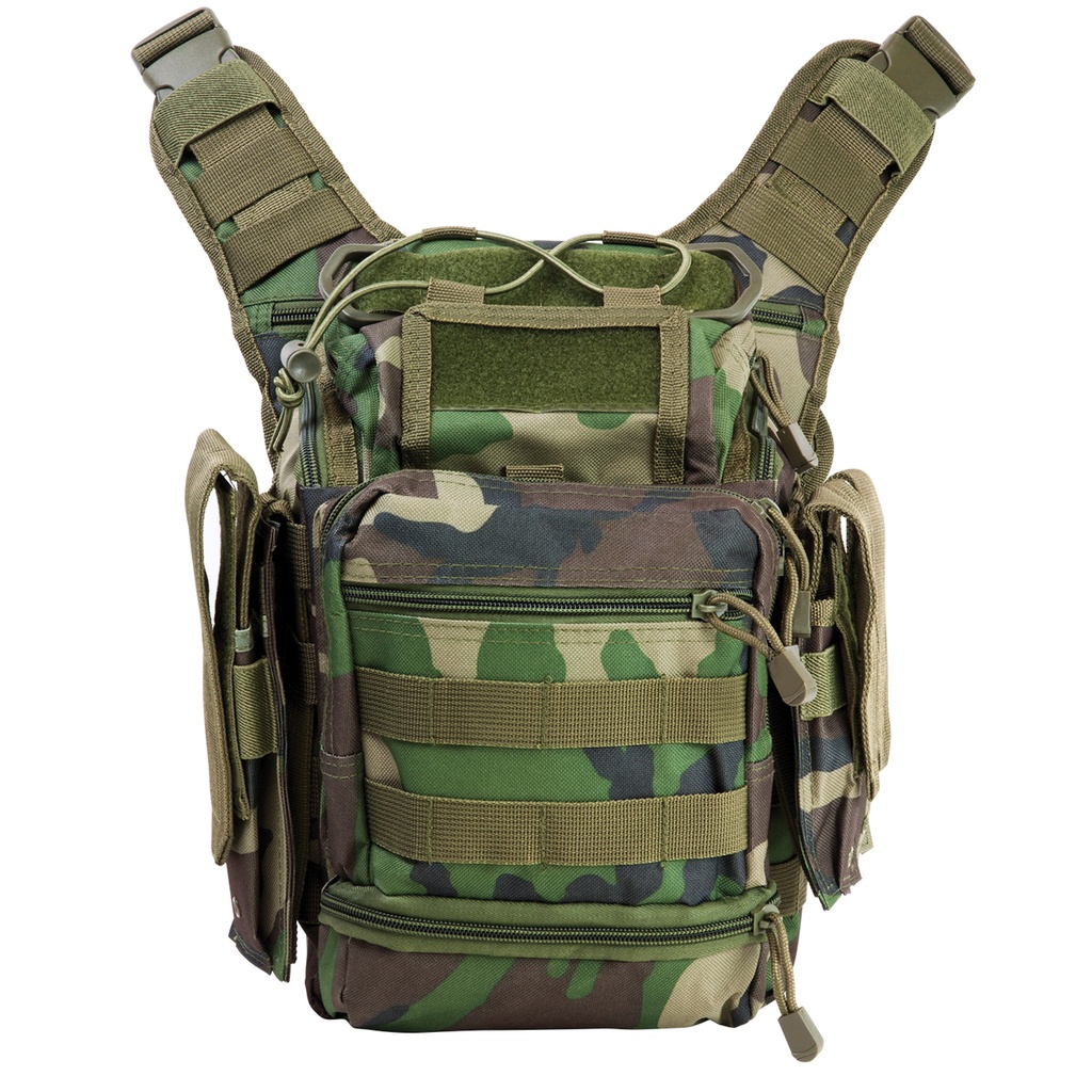 Woodland Grid Rapid-Access First Responder Bag - Woodland Camo