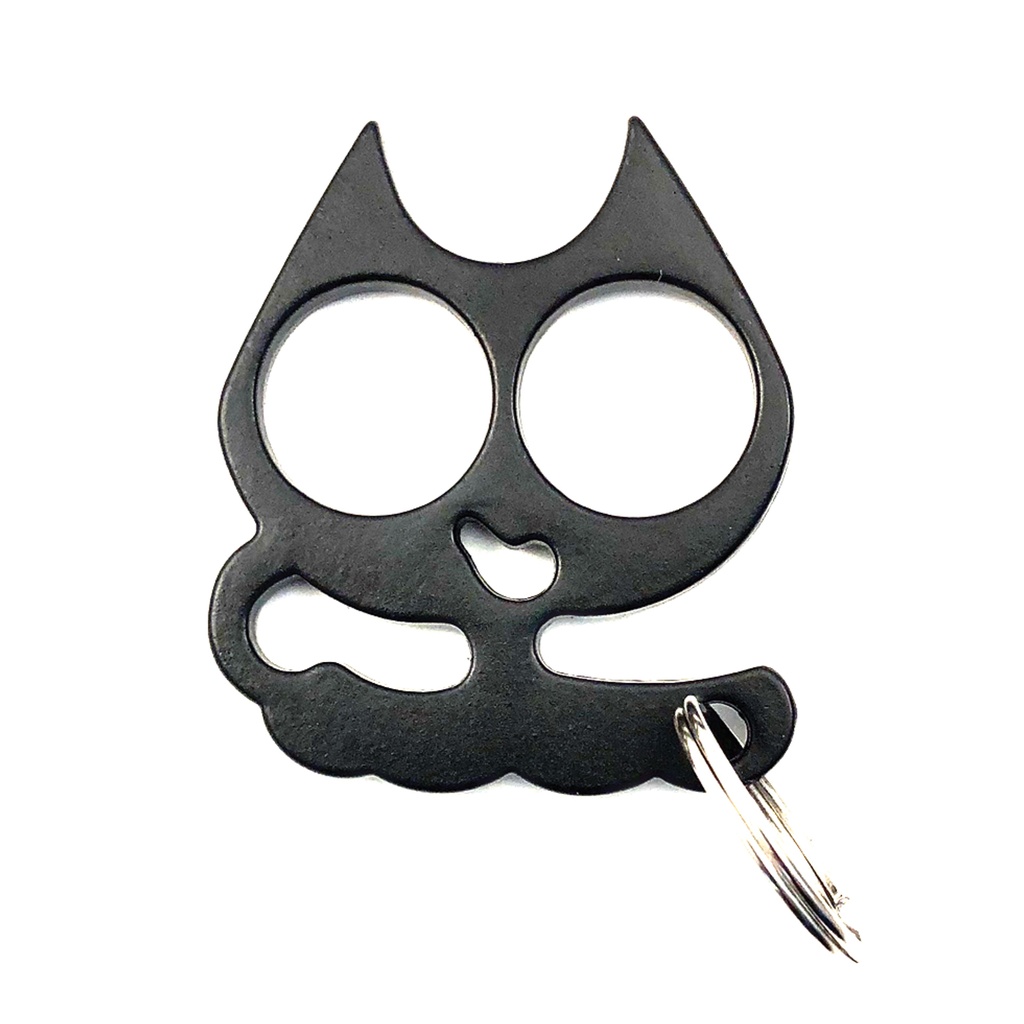 Shadow-Ear Stealth Cat Self-Defense Keychain - Black