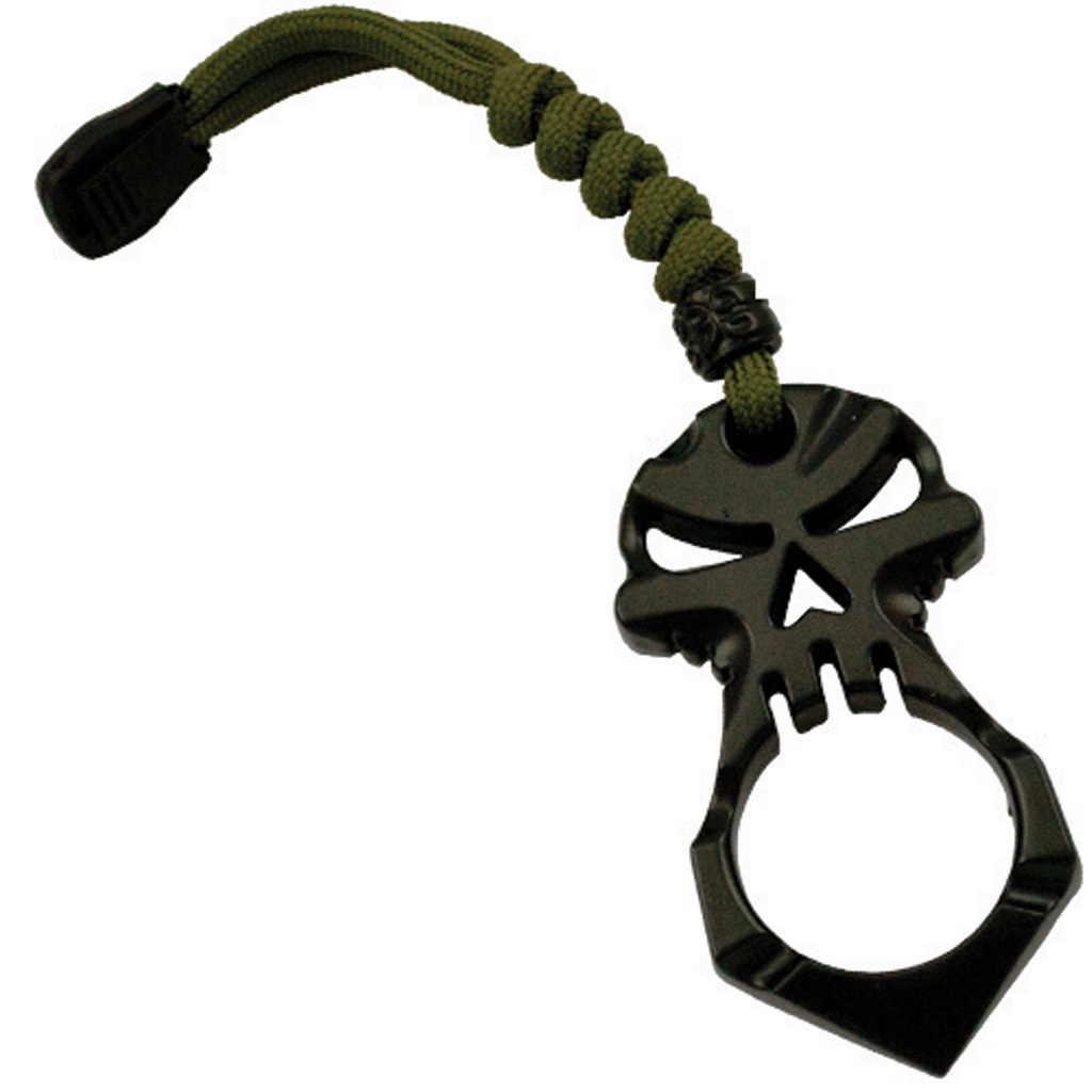 Skull Guardian Bottle-Opener Self-Defense Keychain - Black