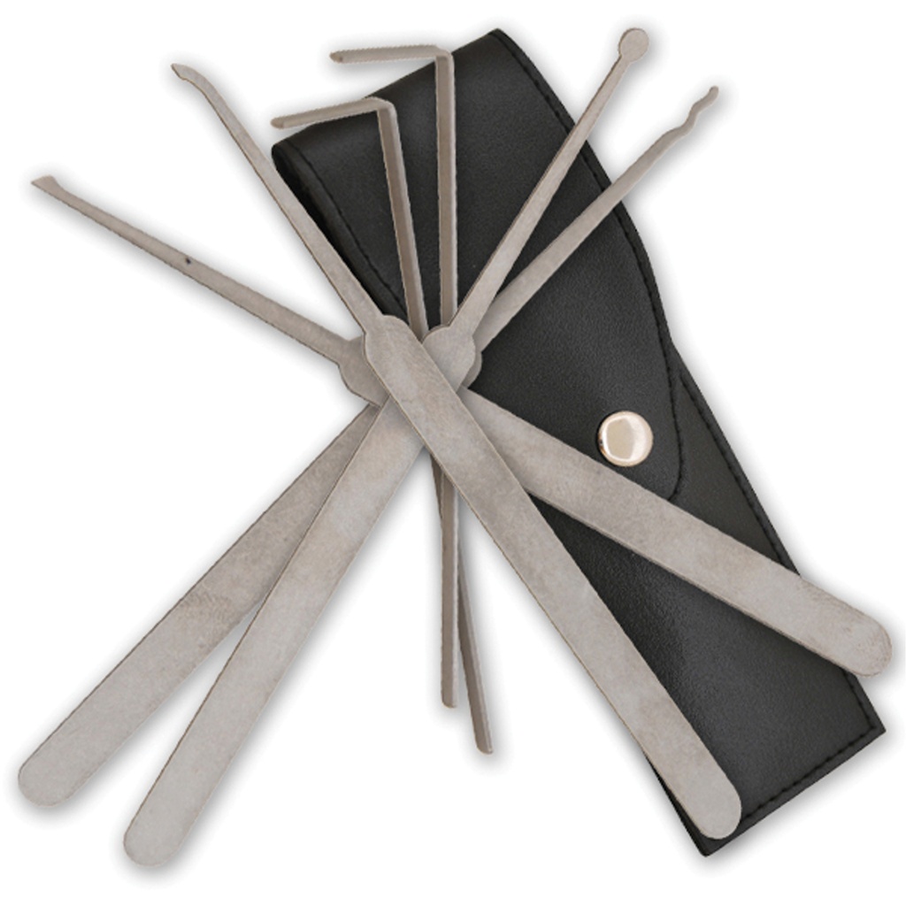 Pocket Apprentice Precision Lock Pick Set - Black Faux Leather