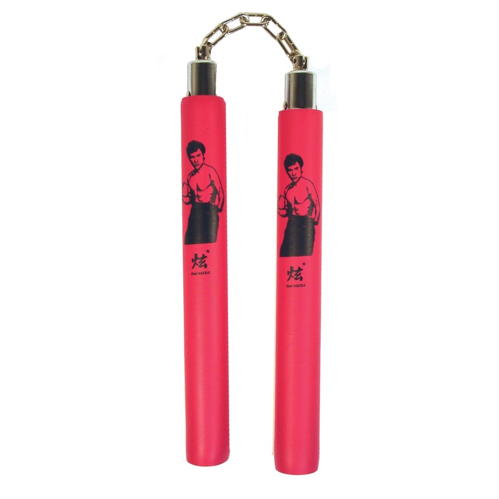Inferno Flow Foam Training Nunchucks - Red Flame