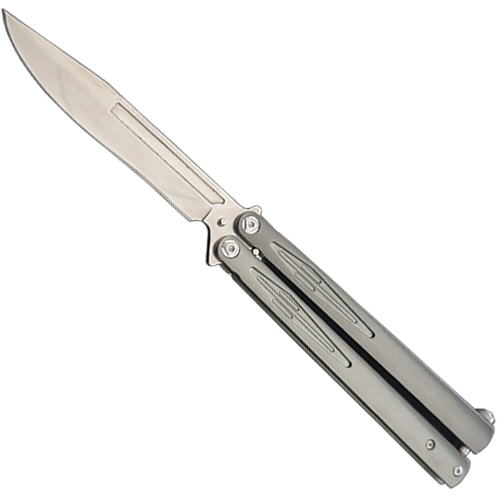 Monolith CNC-Sculpted Balisong - Gray Steel