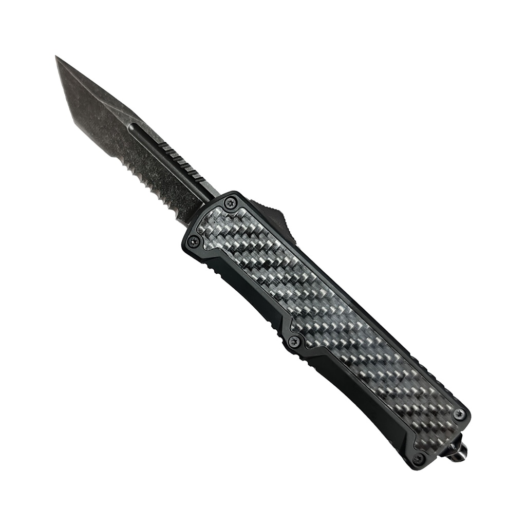 Carbon-Weave Strike Tanto OTF Knife - Carbon Fiber Black