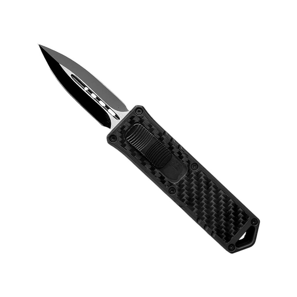 Stealth Pulse Compact OTF Knife - Carbon Fiber Black