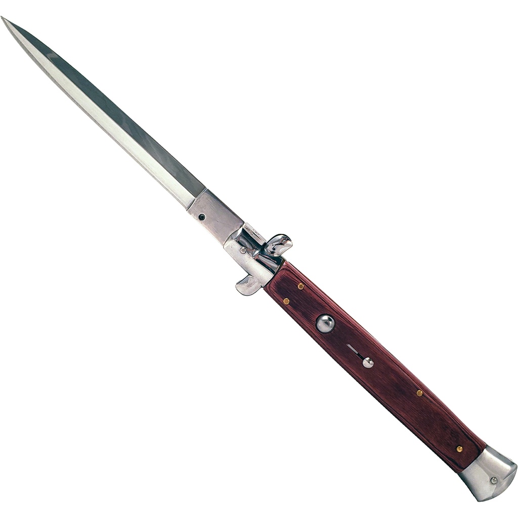 Gentleman’s Reach Godfather-Length Stiletto Automatic Knife - Wood