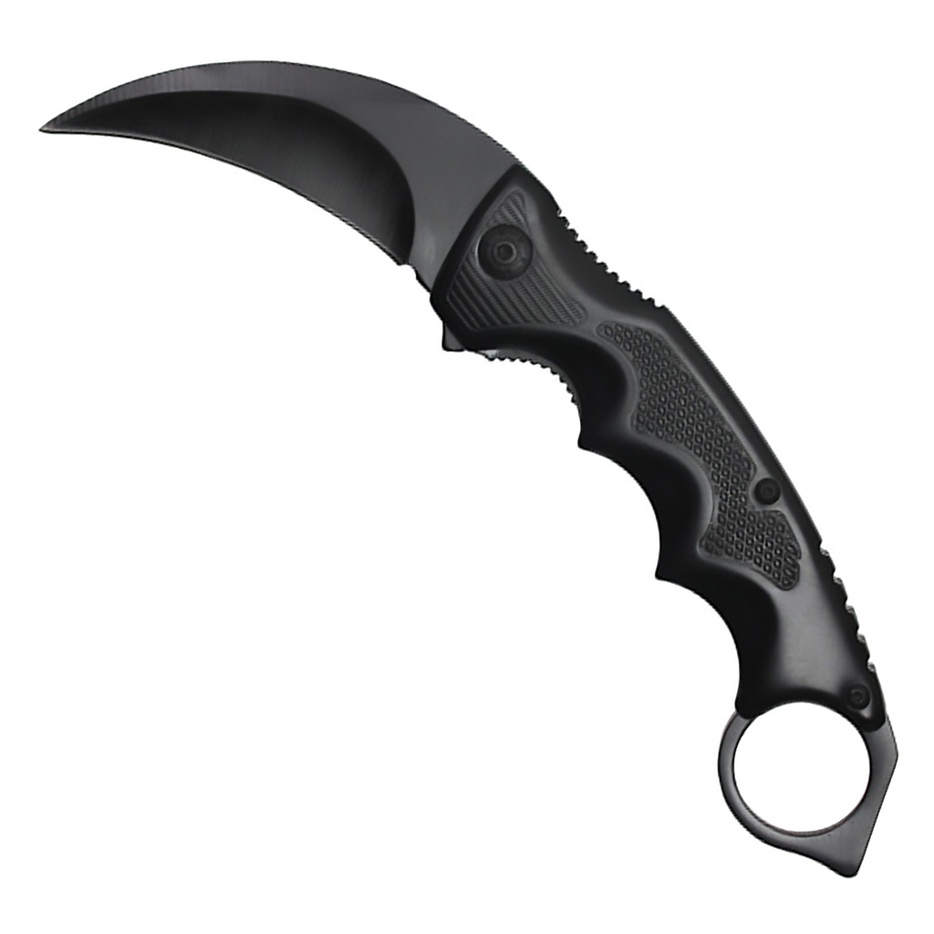 Night Talon Rapid-Retention Assisted Karambit - Matte Black Steel