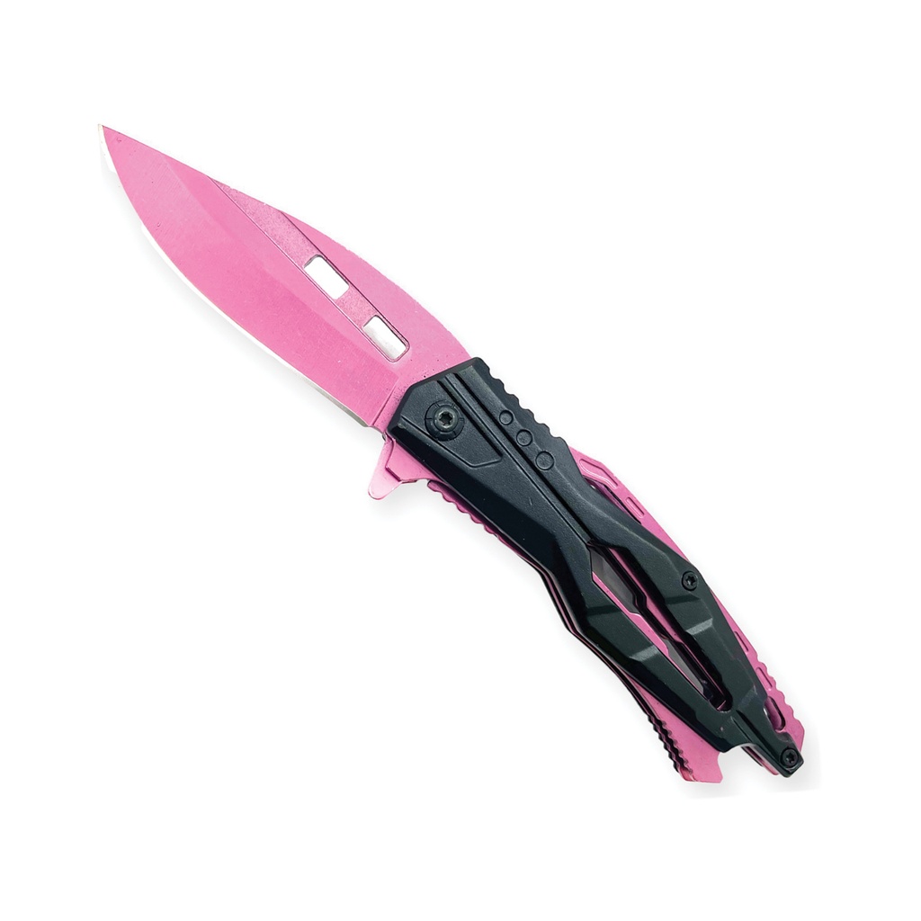 Neon Ember Quick-Assist Spring Assisted Knife - Pink Blade