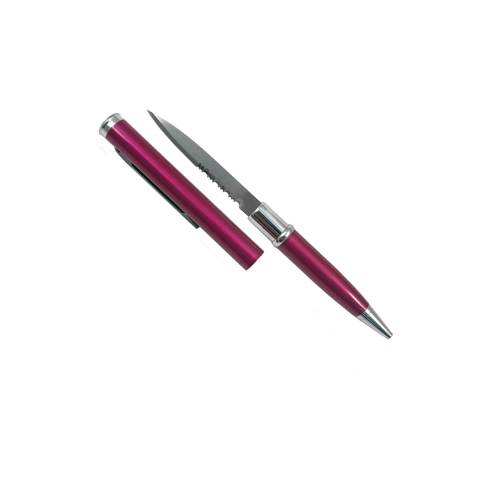 Stealth Scribe Dual-Use Hidden Pen Knife - Purple