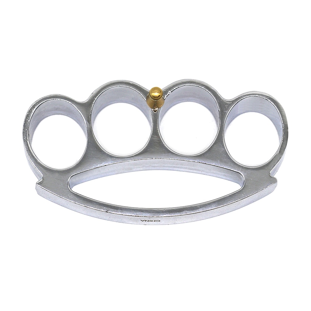 Midnight Empress Discreet Belt-Buckle Brass Knuckles - Black Chrome