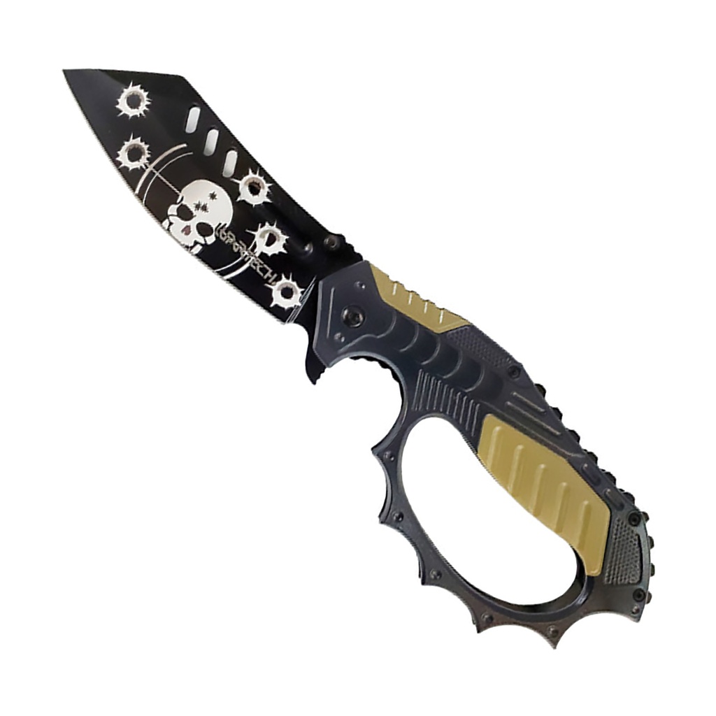 Reaper’s Grasp Trench-Assisted Tactical Knife - Skull Black