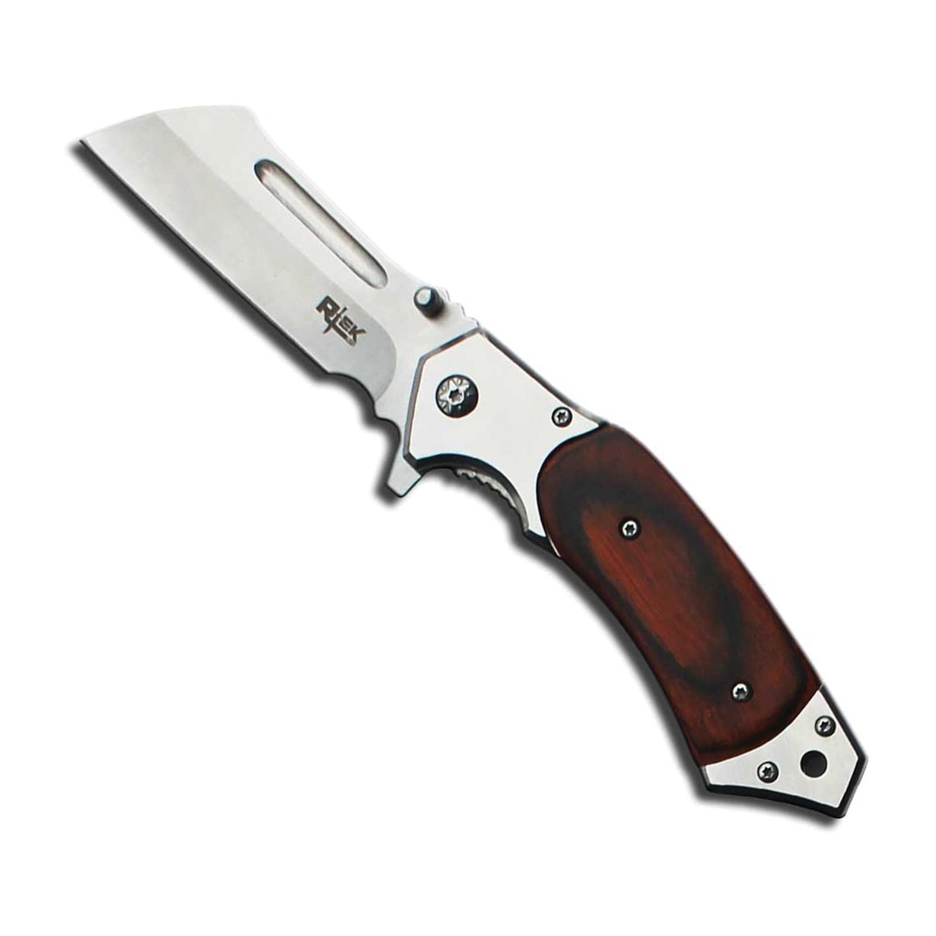 Boardroom Cleaver Assisted Pocket Knife - Wood Handle