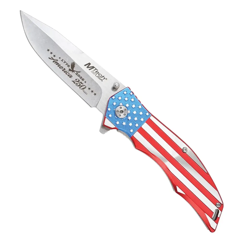 Liberty Deployment Patriotic Spring Assisted Knife - USA Flag Aluminum