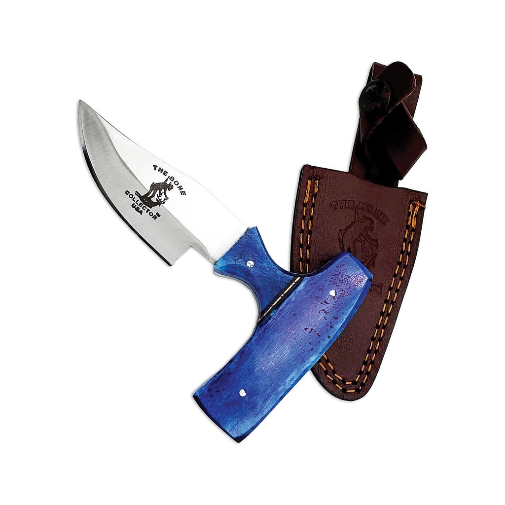 Blue Ridge T-Handle Compact Skinning Knife - Blue Bone