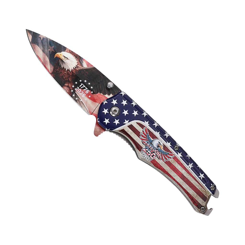 Heritage Talon Patriotic Spring Assisted Knife - USA Flag