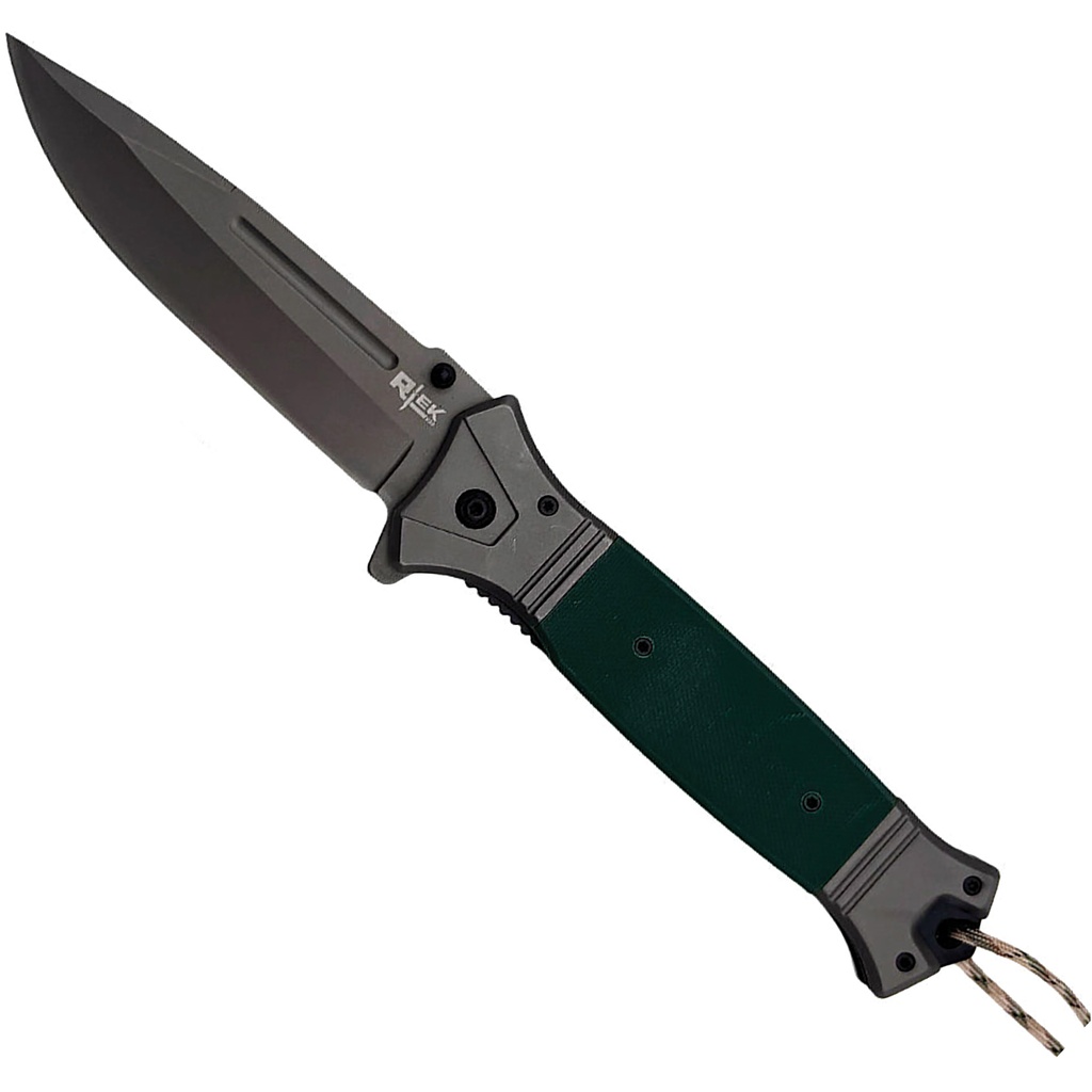 Jumbo Field Assist Tactical Folding Knife - Green G10