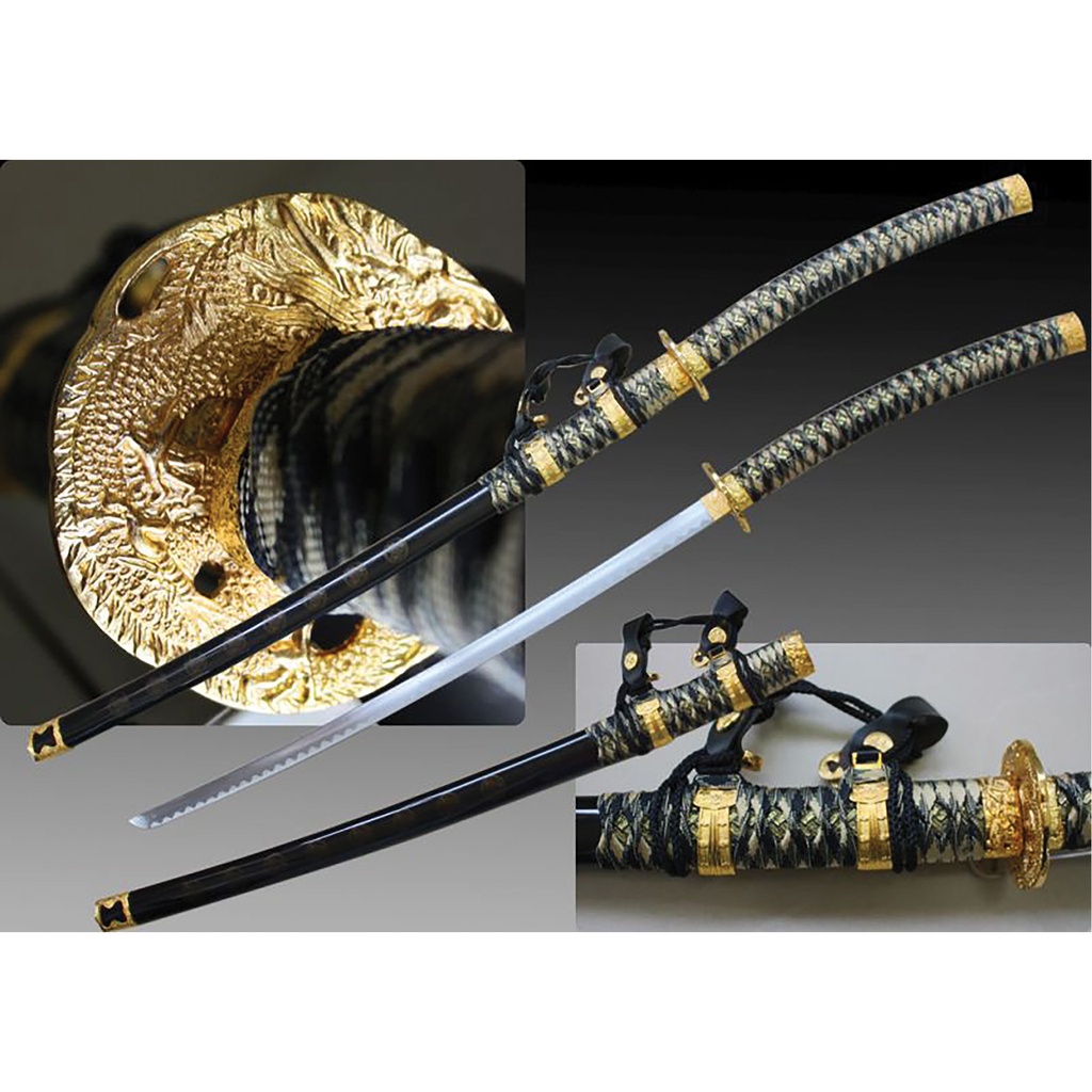 Ascendant Dragon Ceremonial Jintachi Sword - Black & Gold