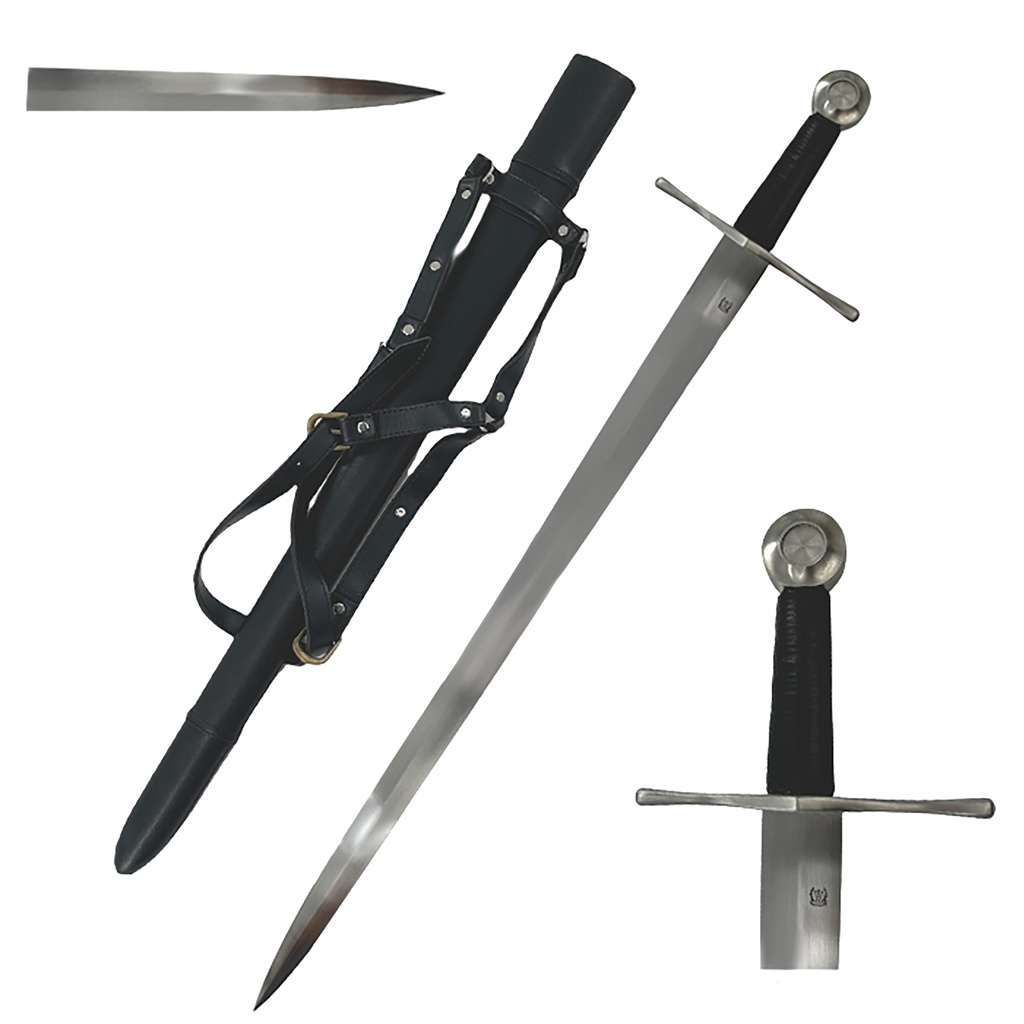 Shieldwall Companion Medieval Sword - Black Leather Wrap