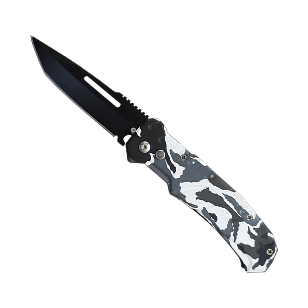 Winter Strike Tactical Automatic Knife - Winter Camo