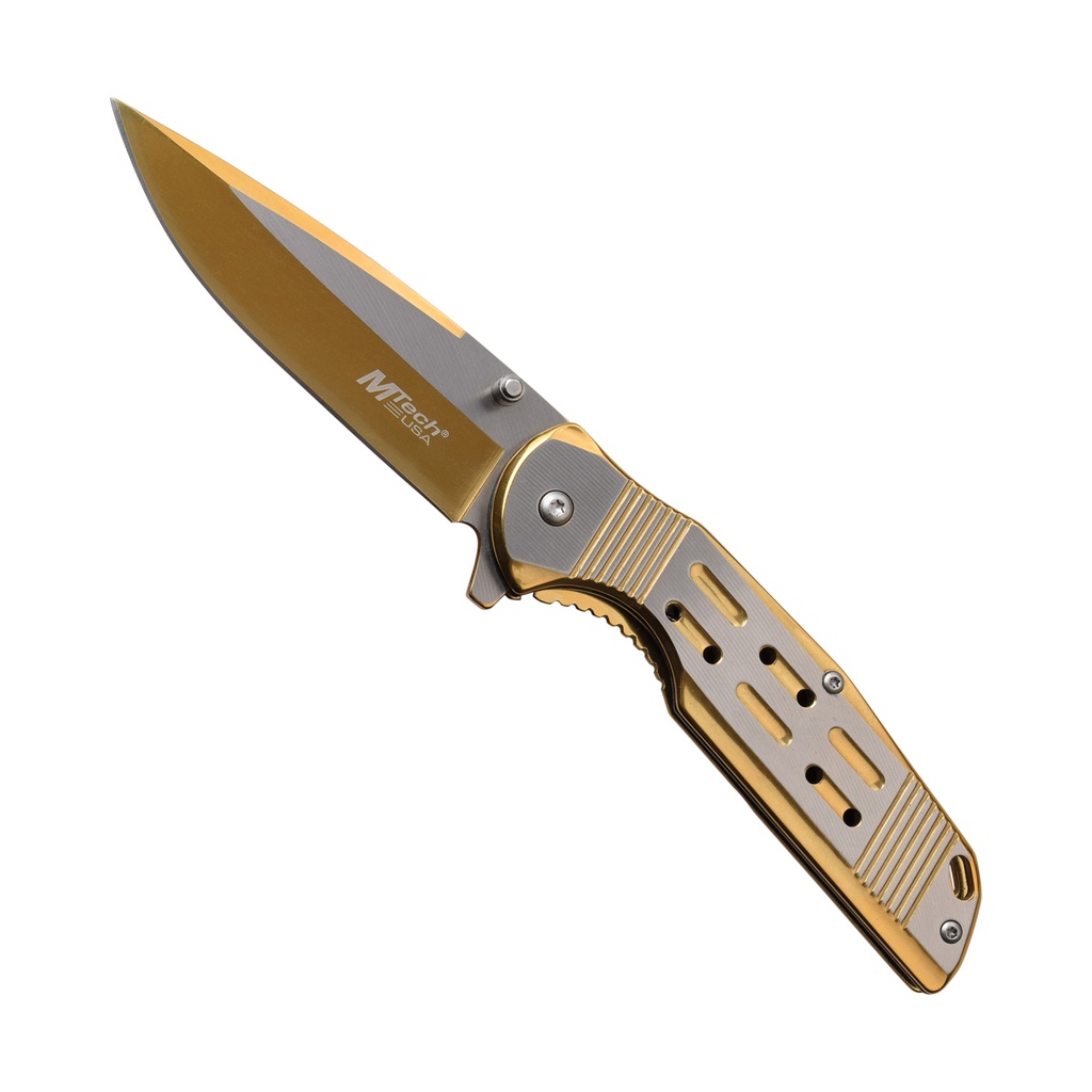 Urban Alloy Rapid-Deploy Assisted Opening Knife - Gold Steel
