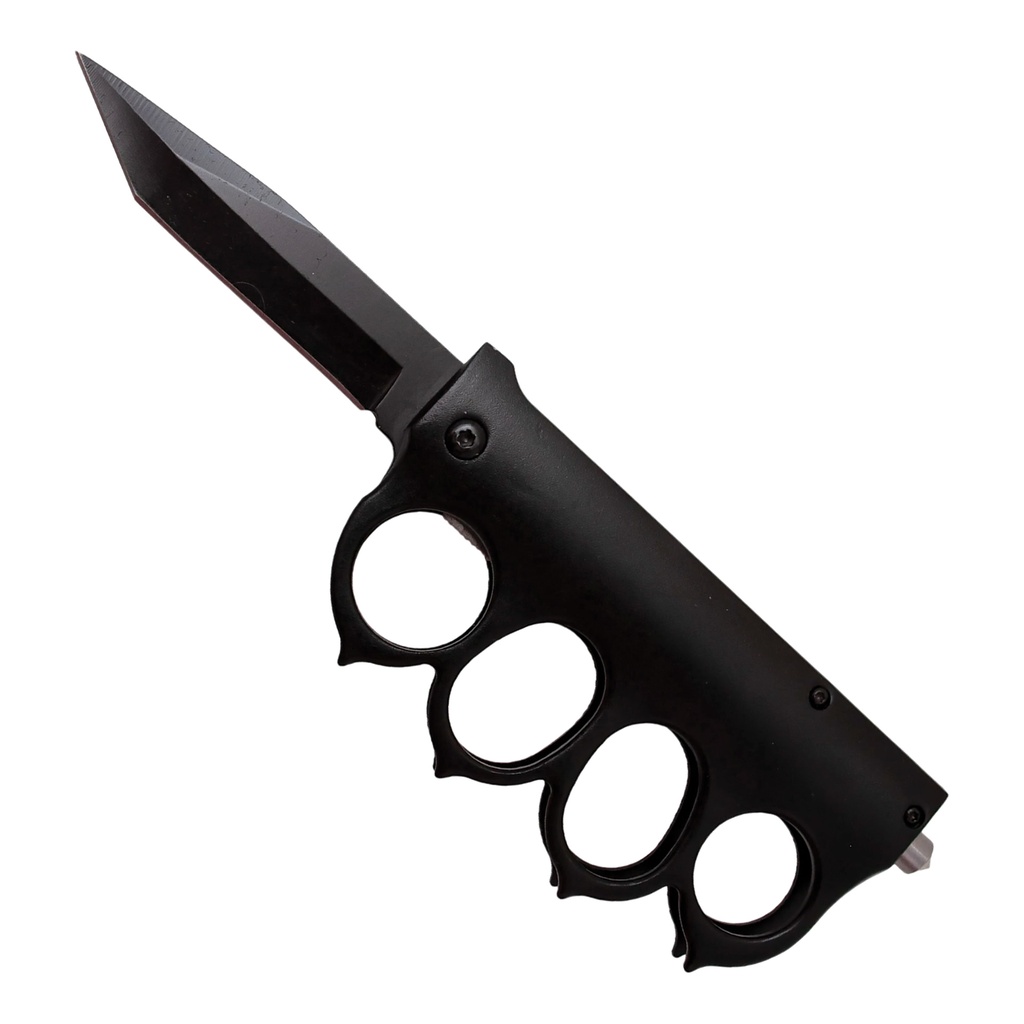 Trench Guard Rapid-Deploy Assisted Knife - Black Tanto