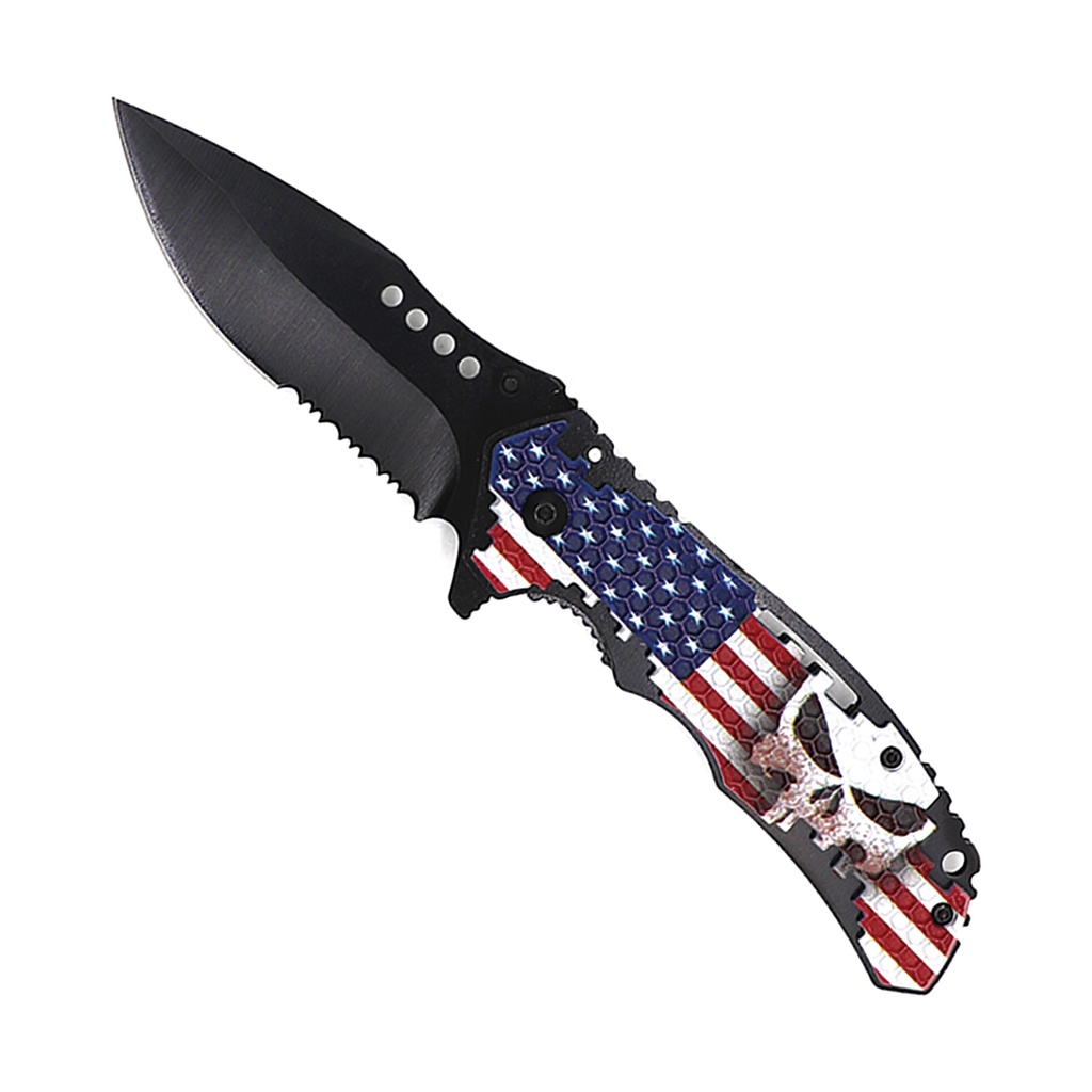 Patriot’s Punisher Rapid-Deploy Assisted Knife - USA Flag