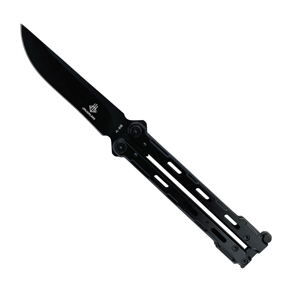 Shadowflow Tactical Butterfly Knife - Black Steel