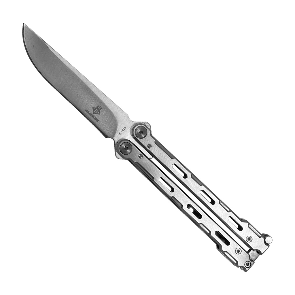 Silver Flow Precision Butterfly Knife - Satin Steel