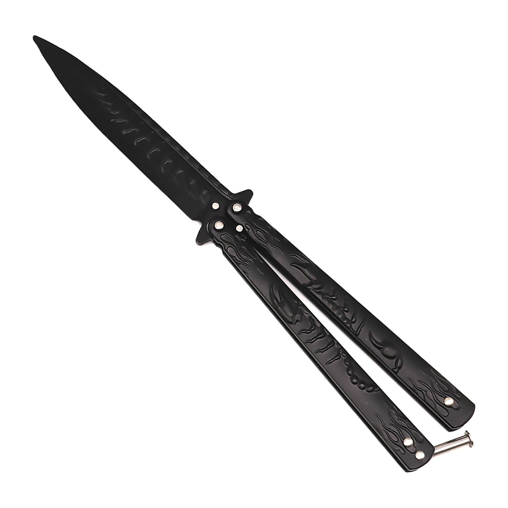 Shadow Scorpion Balisong Trainer Knife - Midnight Black