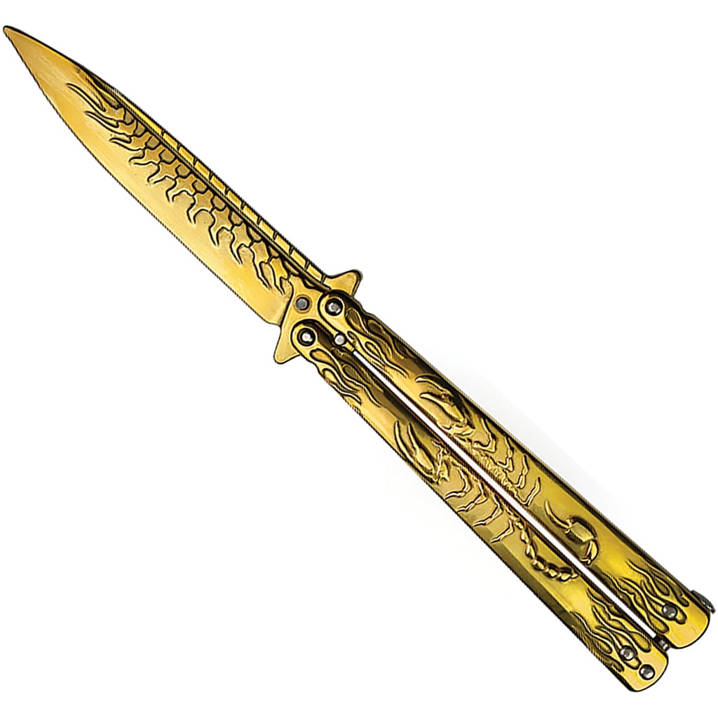 Golden Sting Precision Balisong Trainer Knife - Gold