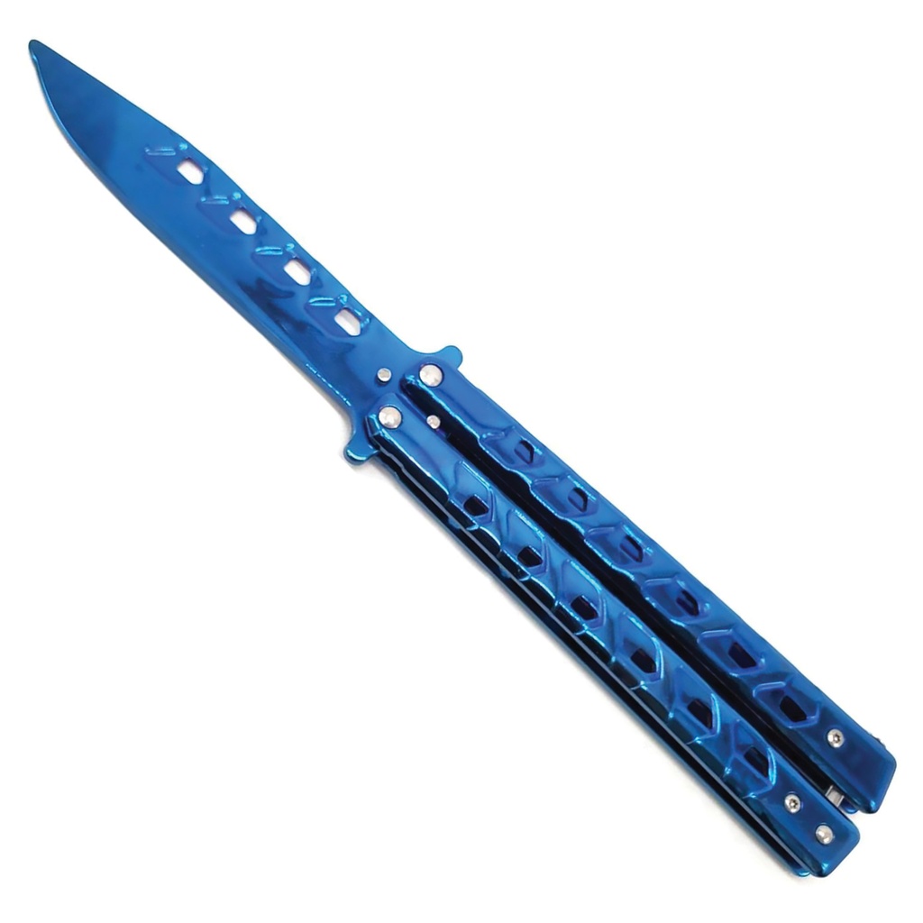 Stealth Rhythm Flip-Control Balisong Trainer - Blue Steel