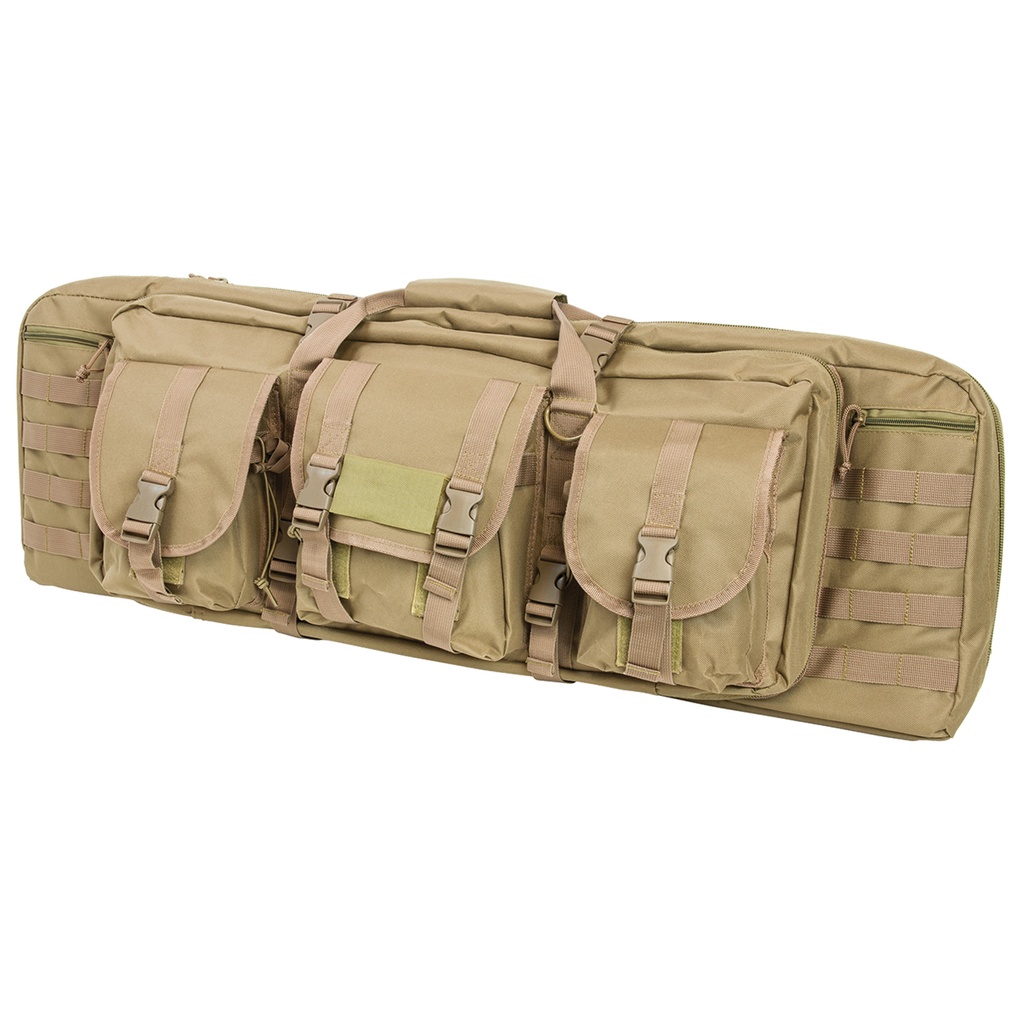 Double Carbine Padded Rifle-Gun Case - Tan