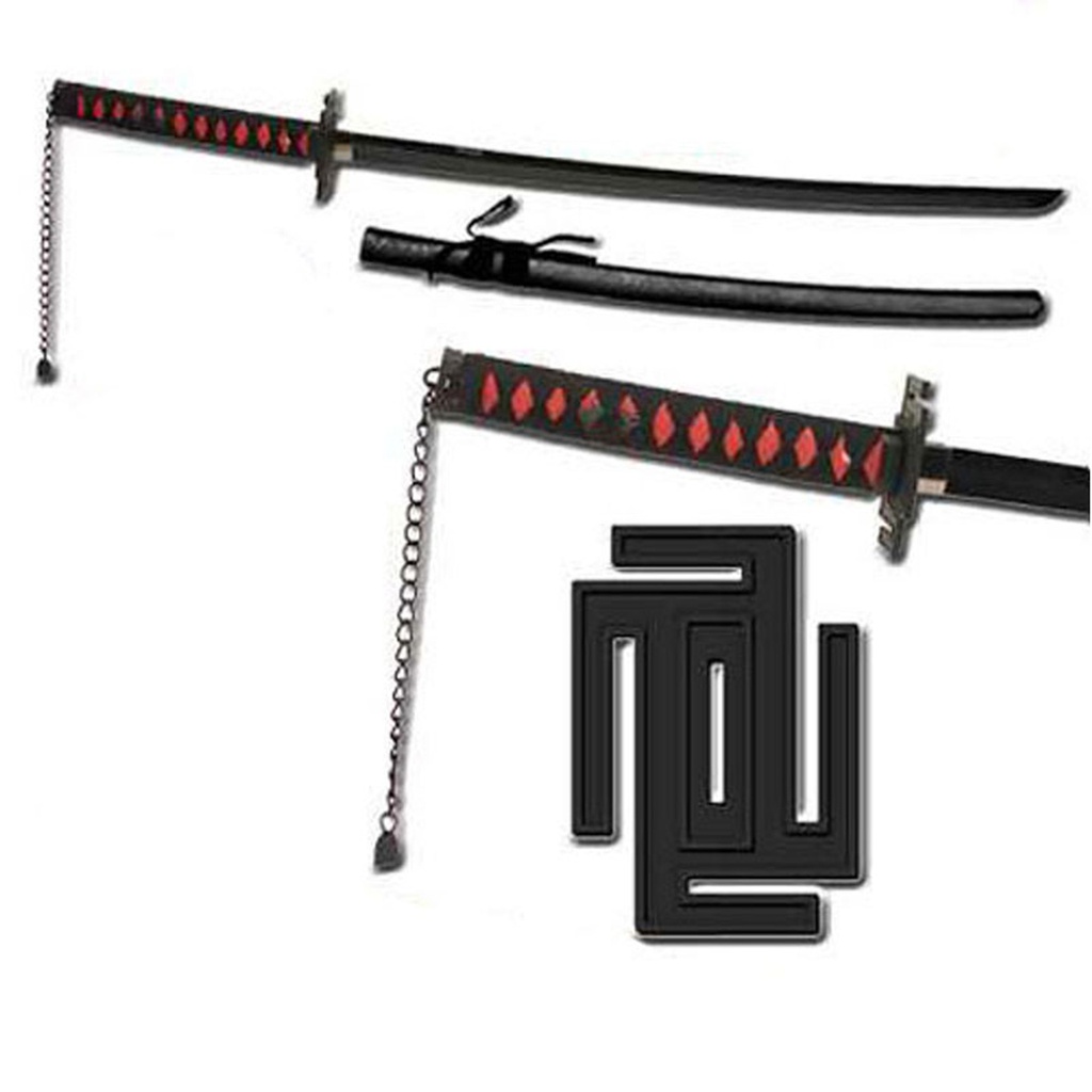 Shadowbound Hero Anime Katana Sword - Black Red