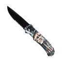 Top Hat Skull Quick-Deploy Automatic Knife - Black Blade