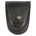 SAMPLE -Quiet Snap Curve Handcuff Case - Black Leather