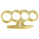 Cardinal Cross Buckle-Ready Brass Knuckles - Gold