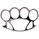 Fat Boy Overbuilt Belt Buckle Brass Knuckles - Silver