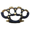 GripMaster Cord-Wrapped Metal Knuckles - Enhanced Hold, Tactical Defense - Gold