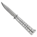 AerialFlow Air-Balanced Butterfly Knife - Silver Steel