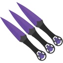 Punisher Skull Triple-Throw Throwing Knife Set - Purple