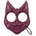 Feline Guardian Dual-Finger Self-Defense Keychain - Pink